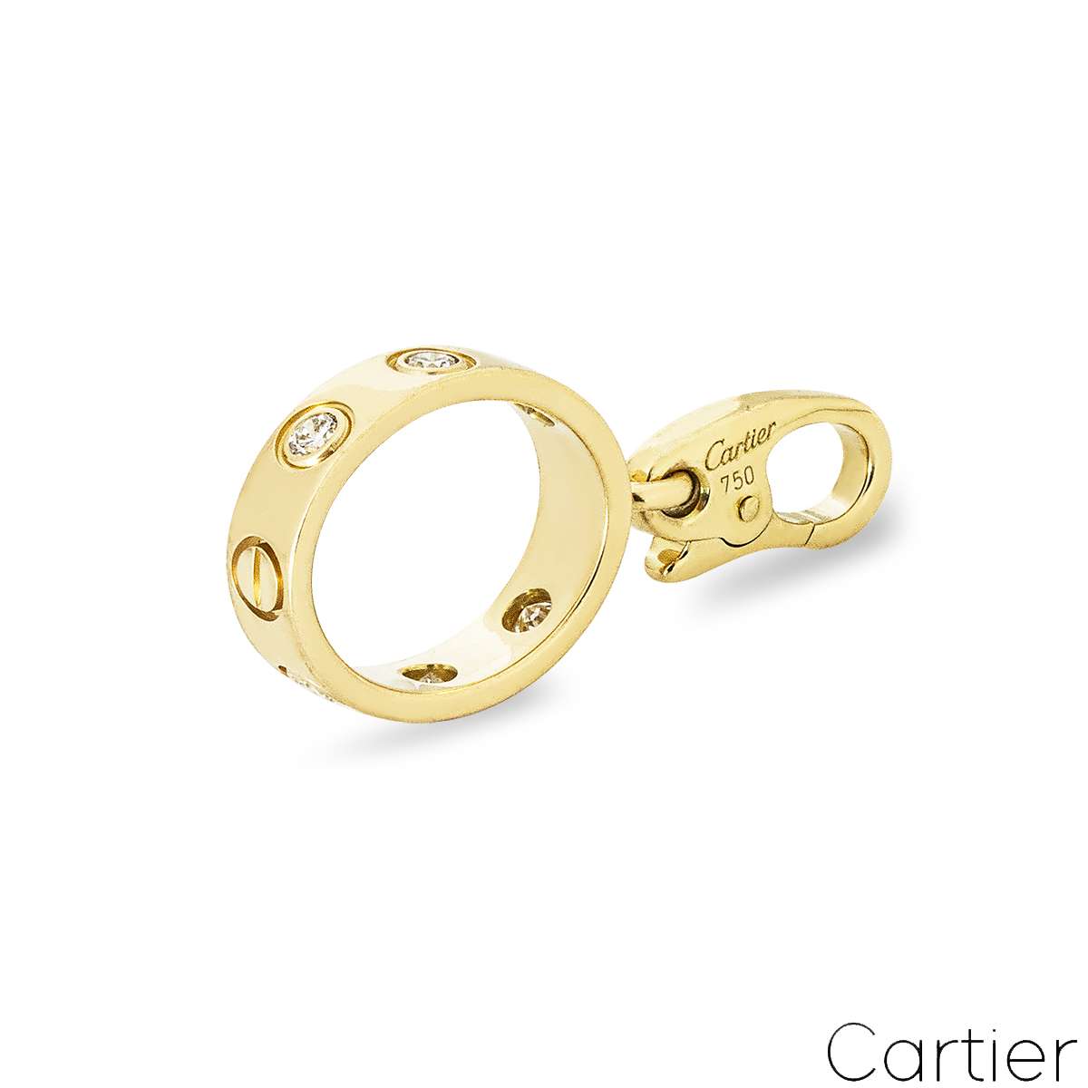 Cartier Yellow Gold Diamond Love Charm Cartier Yellow Gold Diamond Love Charm